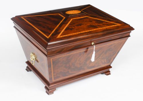 Antique English Regency Sarcophagus Wine Cellarette C.1820
