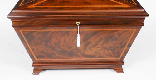 fig 1. Antique English Regency Sarcophagus Wine Cellarette c.1820