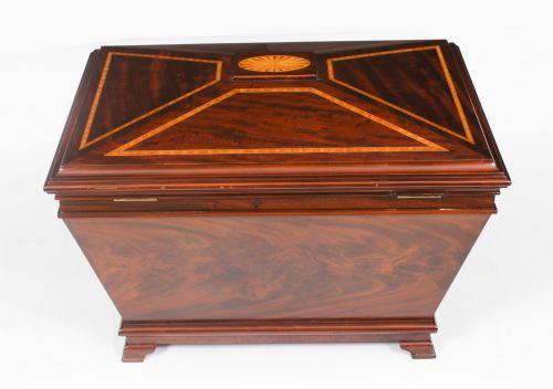 fig 2. Antique English Regency Sarcophagus Wine Cellarette c.1820