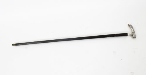 Antique Japanese Silver & Malacca Walking Stick Cane 19th Century
