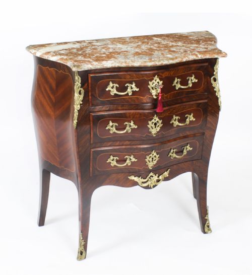 Antique French Louis Revival Ormolu Mounted Commode 19th Century
