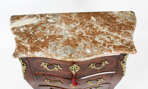 fig 3. Antique French Louis Revival Ormolu Mounted Commode 19th Century