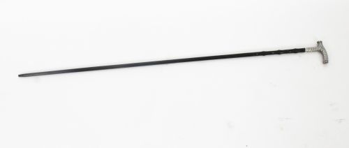 Antique Sterling Silver Walking Cane Stick Dated London 1899 19th C
