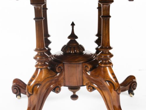 fig 9. Antique Victorian Burr Walnut Oval Loo Table 19th Century