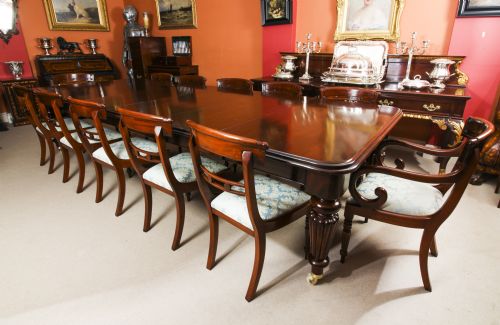 fig 1. Antique William IV 12ft Extending Dining Table 19th C