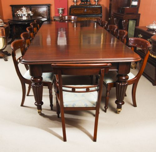fig 2. Antique William IV 12ft Extending Dining Table 19th C