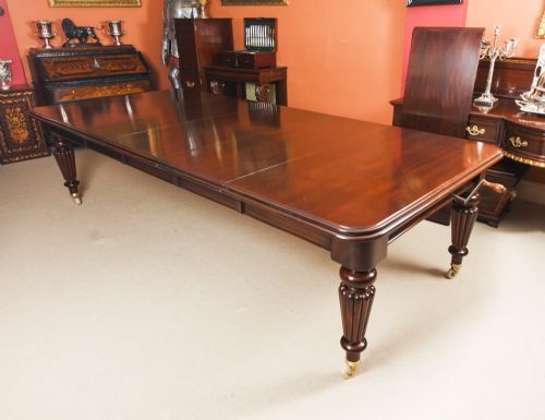 fig 4. Antique William IV 12ft Extending Dining Table 19th C