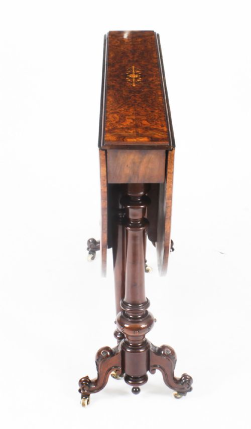fig 3. Antique Victorian Burr Walnut & Inlaid Sutherland Table c.1870 19th C