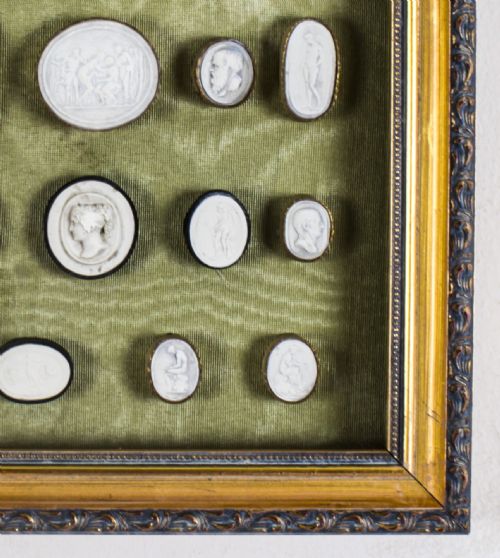 fig 5. Antique Set Framed 45 Grand Tour Giovanni Liberotti Intaglios 19th C