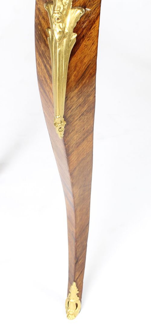 fig 8. Antique French Burr Walnut Marquetry Card / Writing Table 19th Century