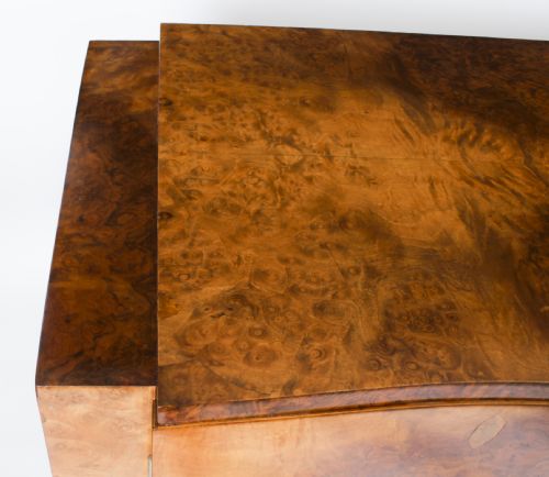 fig 5. Antique Art Deco Burr Walnut Sideboard Drinks Cabinet by S Hille Co. c.1920
