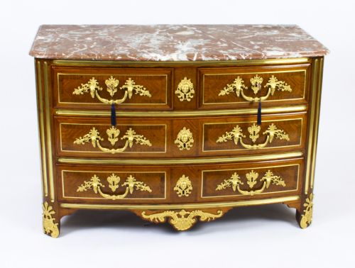 fig 2. Antique French Louis XV Revival Marquetry Commode Chest 19th C