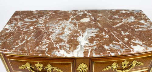 fig 4. Antique French Louis XV Revival Marquetry Commode Chest 19th C