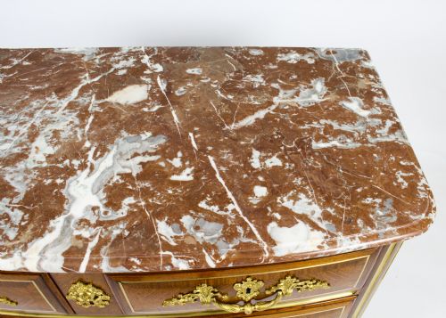 fig 5. Antique French Louis XV Revival Marquetry Commode Chest 19th C