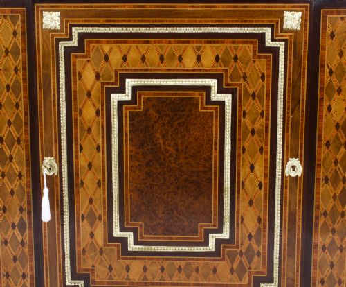 fig 3. Antique French Napoleon III Parquetry Cabinet c.1860 19th C