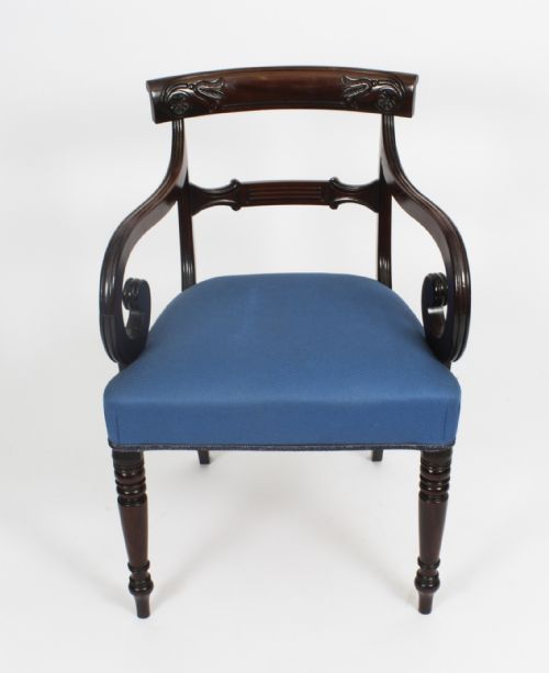fig 2. Antique Set 8 Regency period Dining Chairs C1830 19th Century