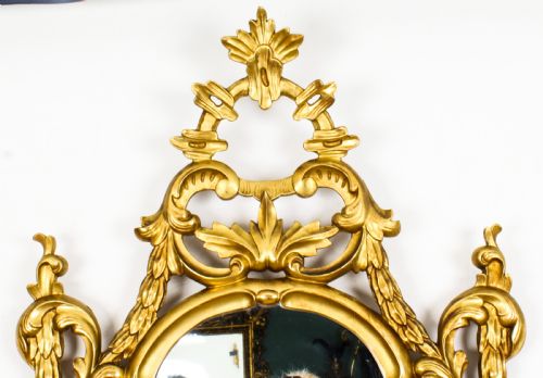 ANTIQUE PAIR FLORENTINE ROCOCO GILTWOOD MIRRORS 19TH CENTURY 102X63CM - ADDITIONAL PHOTO 7