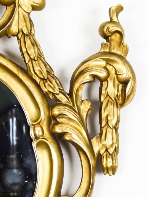 ANTIQUE PAIR FLORENTINE ROCOCO GILTWOOD MIRRORS 19TH CENTURY 102X63CM - ADDITIONAL PHOTO 10
