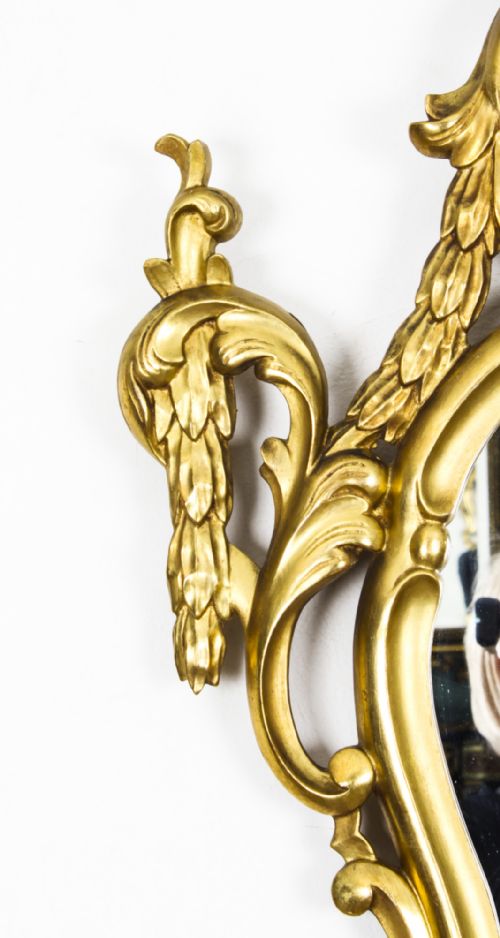 ANTIQUE PAIR FLORENTINE ROCOCO GILTWOOD MIRRORS 19TH CENTURY 102X63CM - ADDITIONAL PHOTO 11