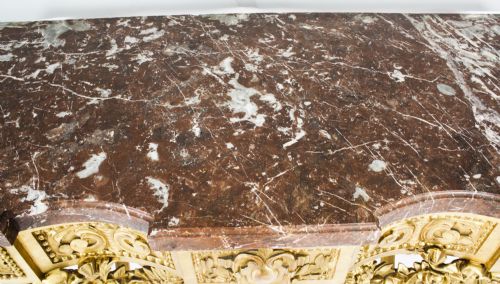 fig 7. Antique Louis XV Revival Carved Giltwood Console Pier Table c.1870 19th C