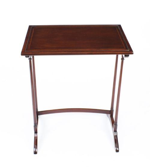 ANTIQUE EDWARDIAN MAHOGANY NEST OF FOUR TABLES CIRCA 1900 - ADDITIONAL PHOTO 9
