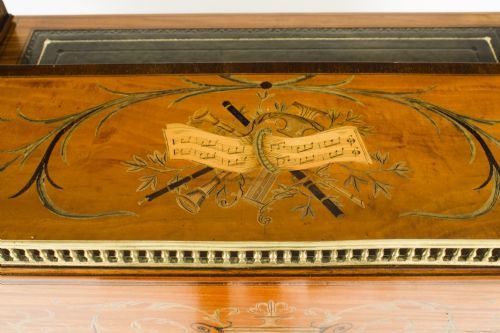 fig 4. Antique Satinwood Carlton House Writing Desk Druce & Co 19th C