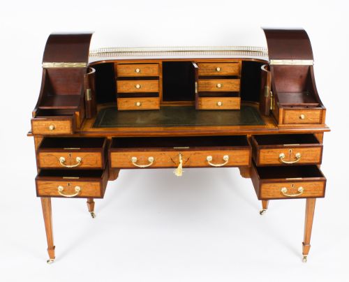 fig 6. Antique Satinwood Carlton House Writing Desk Druce & Co 19th C