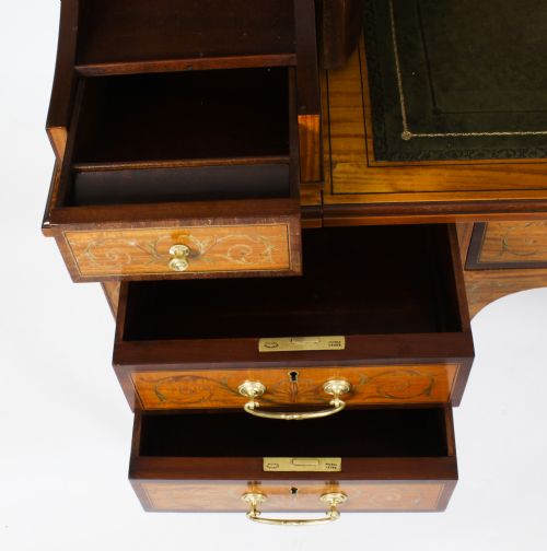 fig 7. Antique Satinwood Carlton House Writing Desk Druce & Co 19th C