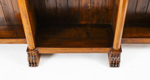 ANTIQUE VICTORIAN OPEN BREAKFRONT OPEN BOOKCASE 19TH CENTURY - ADDITIONAL PHOTO 10