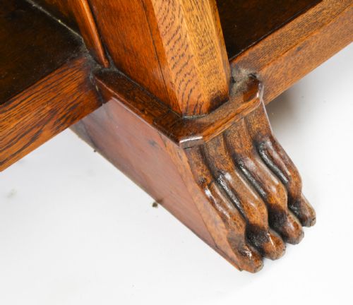 ANTIQUE VICTORIAN OPEN BREAKFRONT OPEN BOOKCASE 19TH CENTURY - ADDITIONAL PHOTO 12