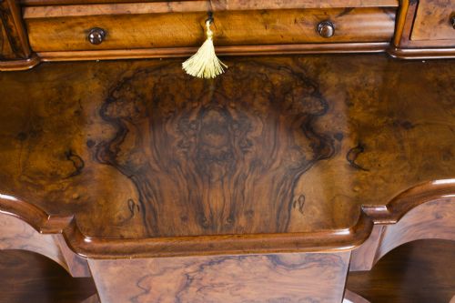 fig 2. Antique Victorian Burr Walnut Duchesse Dressing Table 19th C