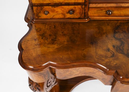 fig 4. Antique Victorian Burr Walnut Duchesse Dressing Table 19th C