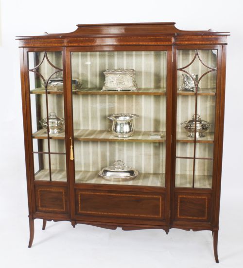 fig 1. Antique Edwardian Display Cabinet by Maple & Co C1900
