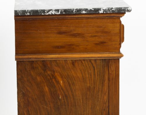 fig 4. Antique Pair French Bedside Cabinets Marble Tops 19thC