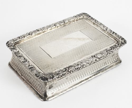 Antique Edwardian Silver Snuff Box Pill Box Thomas Hayes 1902
