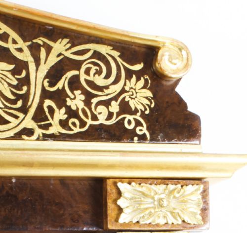 ANTIQUE FRENCH BURR WALNUT PARCEL GILT MIRROR 19TH C 144X89CM - ADDITIONAL PHOTO 5