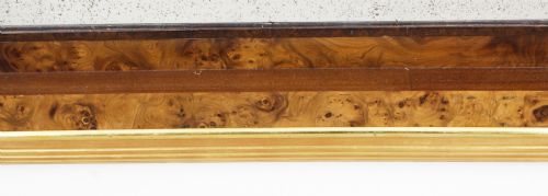 ANTIQUE FRENCH BURR WALNUT PARCEL GILT MIRROR 19TH C 144X89CM - ADDITIONAL PHOTO 9