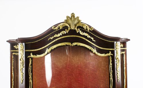 fig 4. Antique French Vernis Martin Vitrine Display Cabinet 19th C