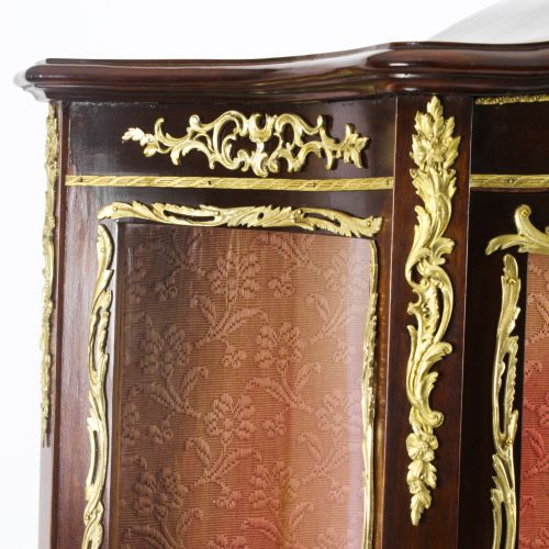 fig 6. Antique French Vernis Martin Vitrine Display Cabinet 19th C
