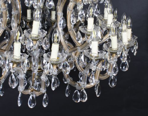 ANTIQUE ENGLISH 41 LIGHT BALLROOM CRYSTAL CHANDELIER C1920 - ADDITIONAL PHOTO 2