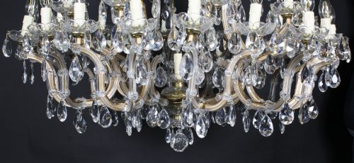 ANTIQUE ENGLISH 41 LIGHT BALLROOM CRYSTAL CHANDELIER C1920 - ADDITIONAL PHOTO 3