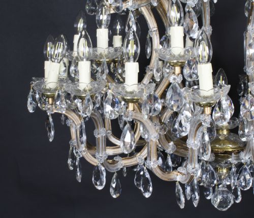 ANTIQUE ENGLISH 41 LIGHT BALLROOM CRYSTAL CHANDELIER C1920 - ADDITIONAL PHOTO 5