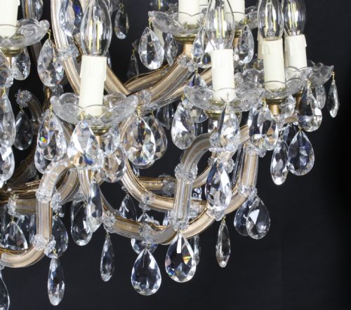 ANTIQUE ENGLISH 41 LIGHT BALLROOM CRYSTAL CHANDELIER C1920 - ADDITIONAL PHOTO 9