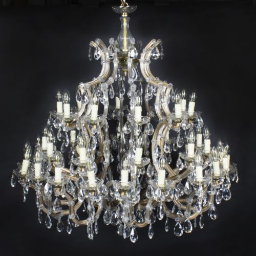 ANTIQUE ENGLISH 41 LIGHT BALLROOM CRYSTAL CHANDELIER C1920 - ADDITIONAL PHOTO 11
