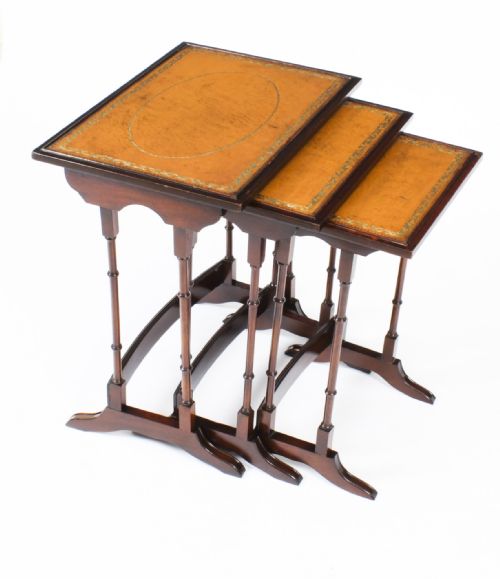 Antique Nest of 3 Tables Circa 1920
