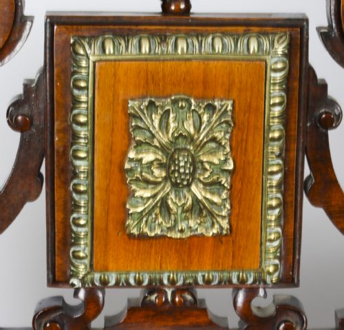 fig 7. Antique Victorian Ormolu Mounted Walnut Open Bookcase 19th Century