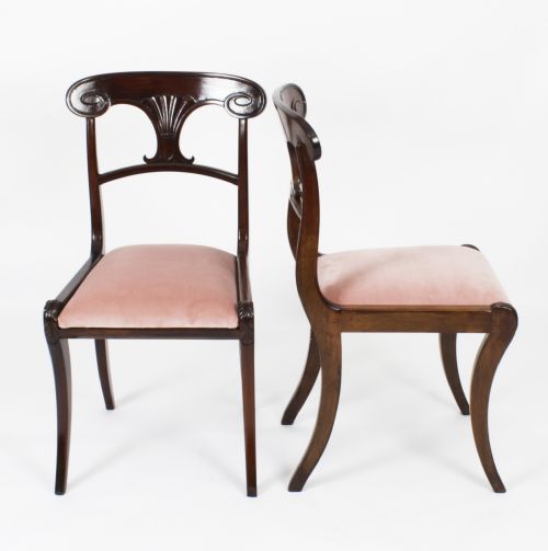 fig 1. Antique Set 12 Regency Bar Back Dining Chairs C1830 19th C