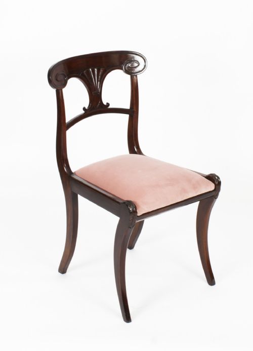 fig 2. Antique Set 12 Regency Bar Back Dining Chairs C1830 19th C