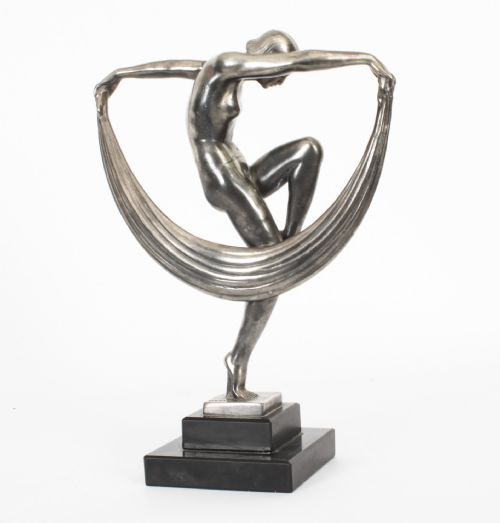 fig 1. Antique Art Deco Bronze Sculpture of a Dancer Max le Verrier Paris C1930
