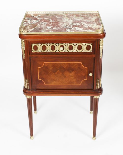 fig 5. Antique Pair French Empire Style Bedside Cabinets 19th Century
